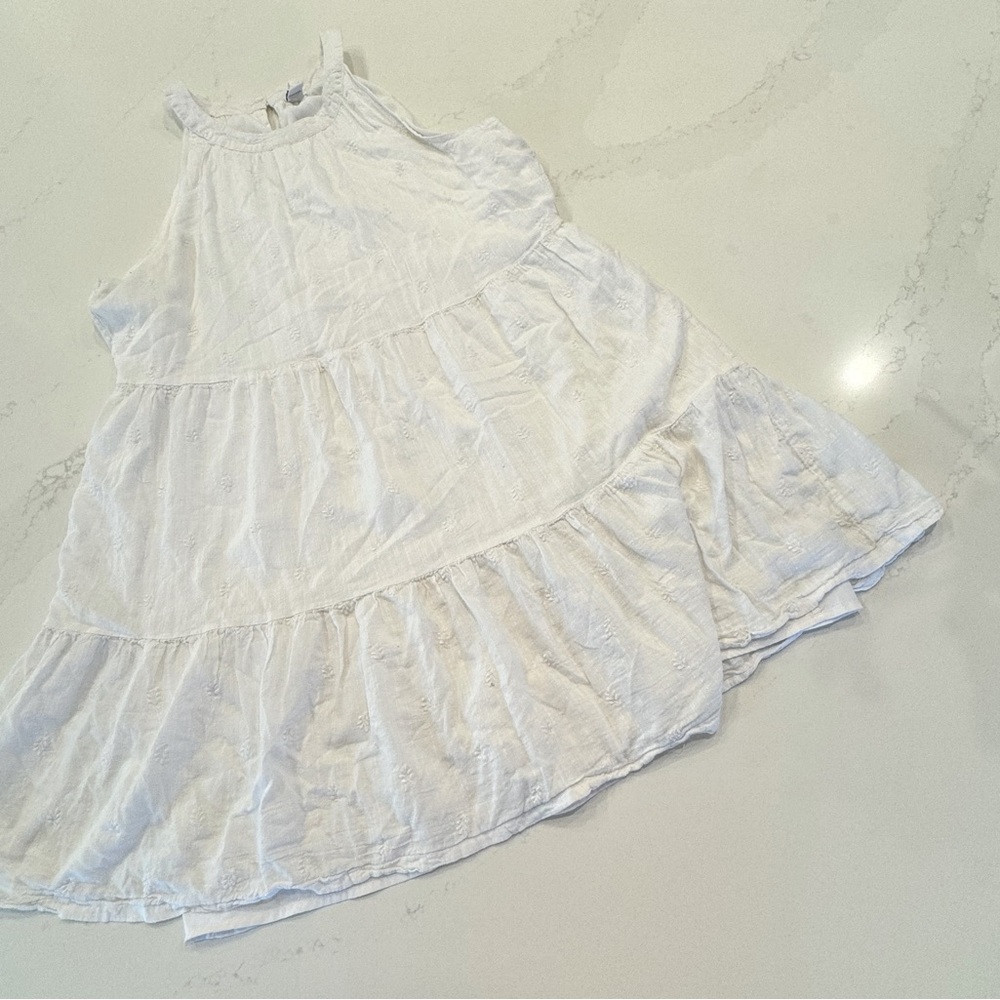 White flowy mini dress